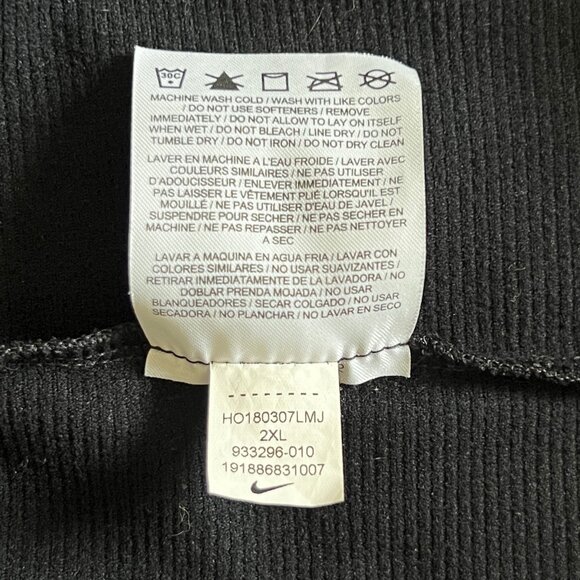 Nike Pro Hyperwarm Top‎ Womens XXL Black Gray Base Layer Compression Long Sleeve - Picture 7 of 12